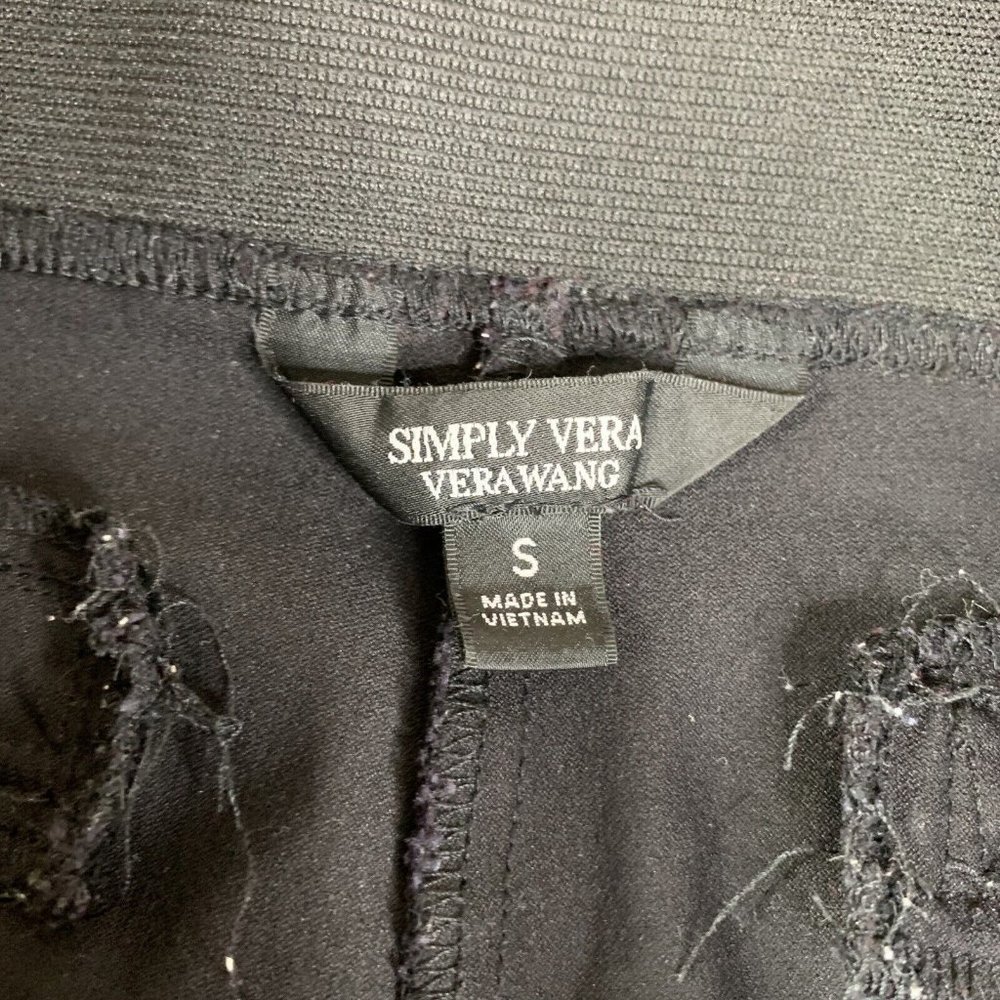 Women's Simply Vera Wang High Rise Heavyweight Cotton Leggings Size Sm Black - Picture 6 of 7